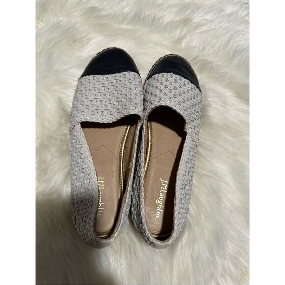 J.mclaughlin Redding 2 basket weave woven black white loafers 9M - Picture 8 of 11